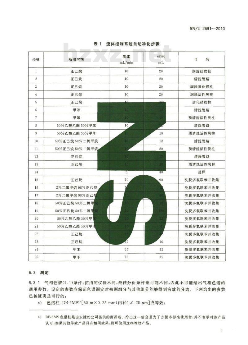 SN/T 2691-2010 塑料制品中二恶英类多氯联苯的测定 气相色谱高分辨磁质谱法