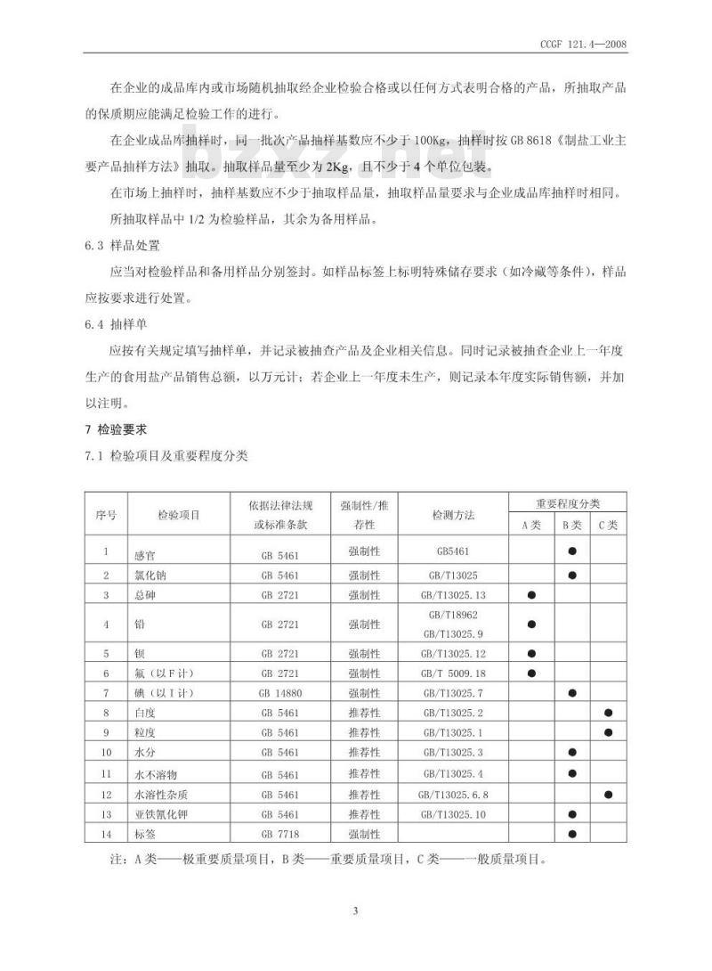 CCGF 121.4-2008 食用盐