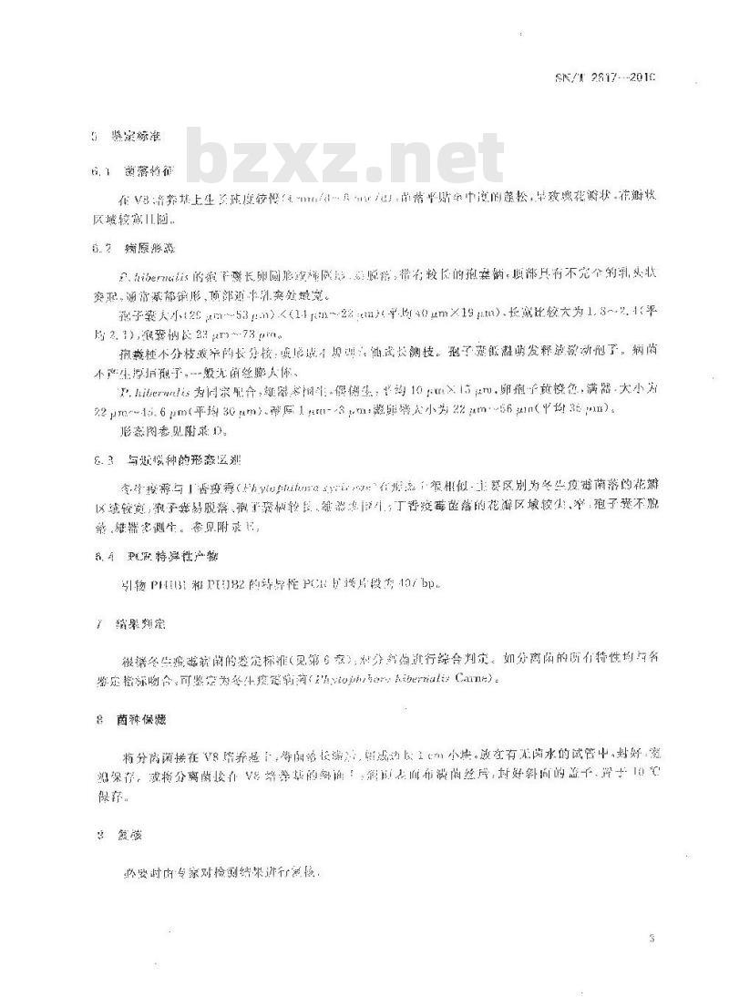 SN/T 2617-2010 冬生疫霉病菌检疫鉴定方法