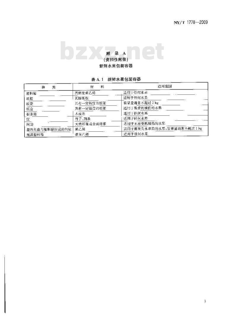 NY/T 1778-2009 新鲜水果包装标识通则