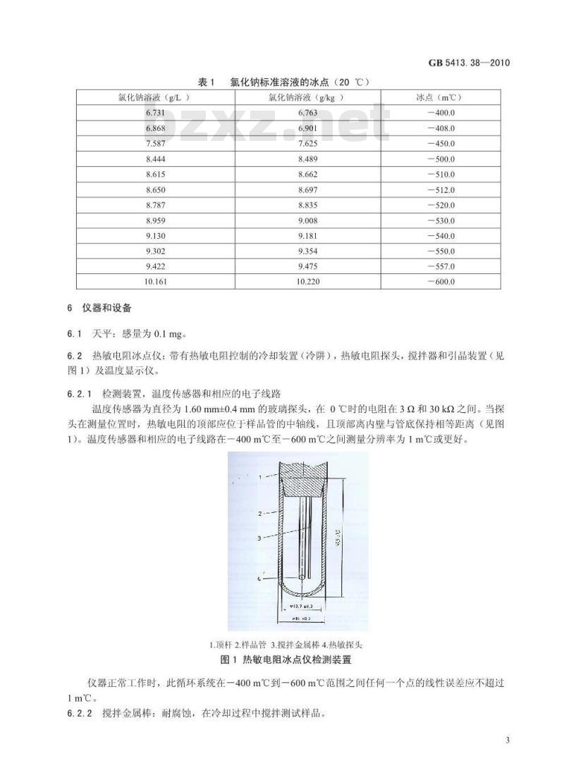 GB 5413.38-2010 食品安全国家标准 生乳冰点的测定
