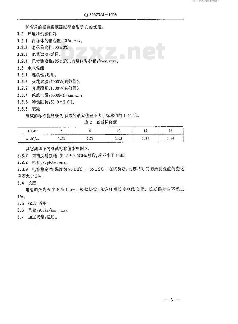 SJ 50973.4-1995 SFCJ-50-5-51型打孔聚四氟乙烯绝缘柔软射频电缆详细规范