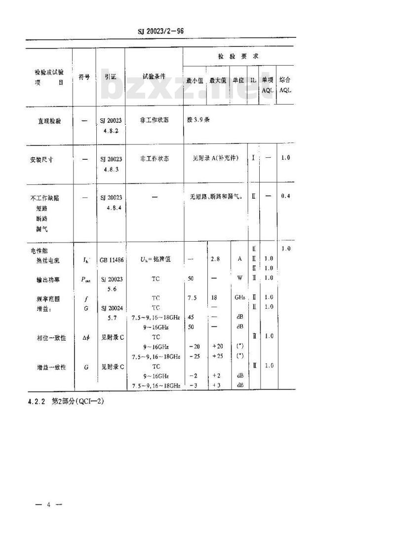 SJ 20023.2-1996 B-5941型相位一致性行波管详细规范