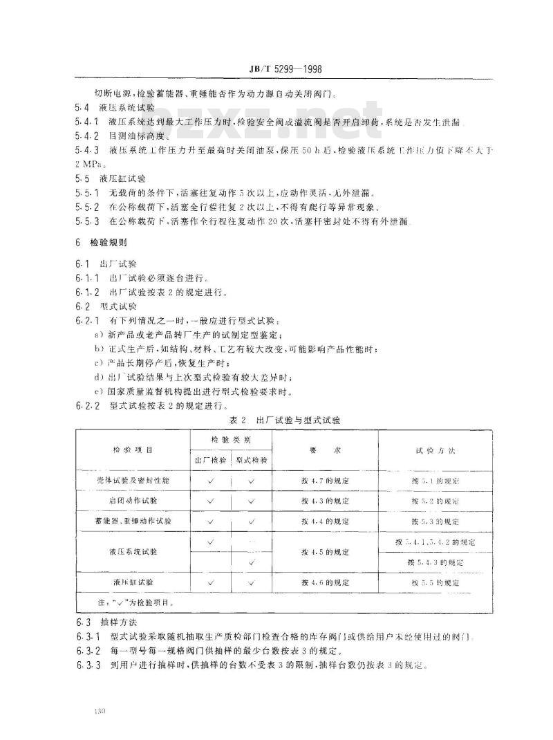 JB/T 5299-1991 通用仪表阀门液控蝶式止回阀