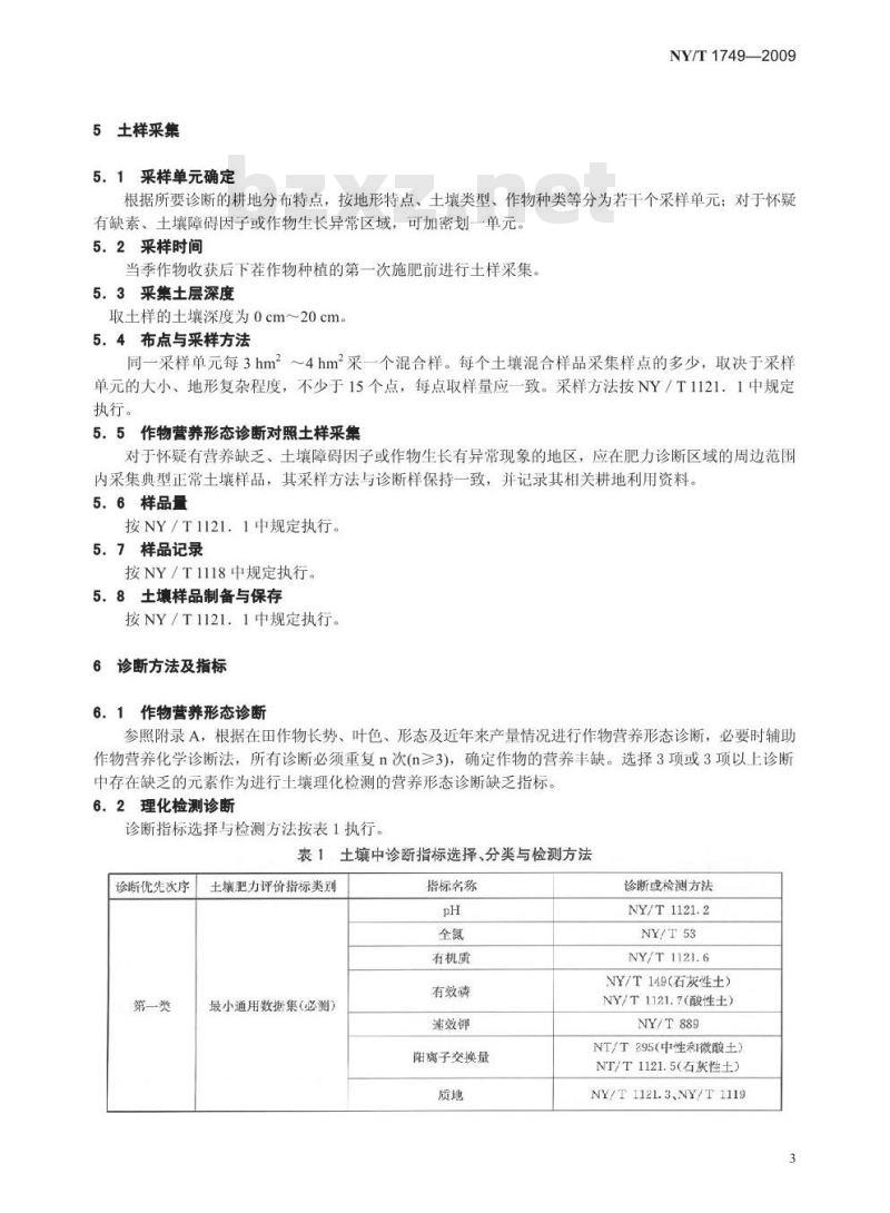 NY/T 1749-2009 南方地区耕地土壤肥力诊断与评价
