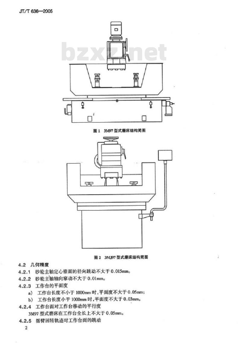 JT/T 636-2005 立轴缸体缸盖平面磨床