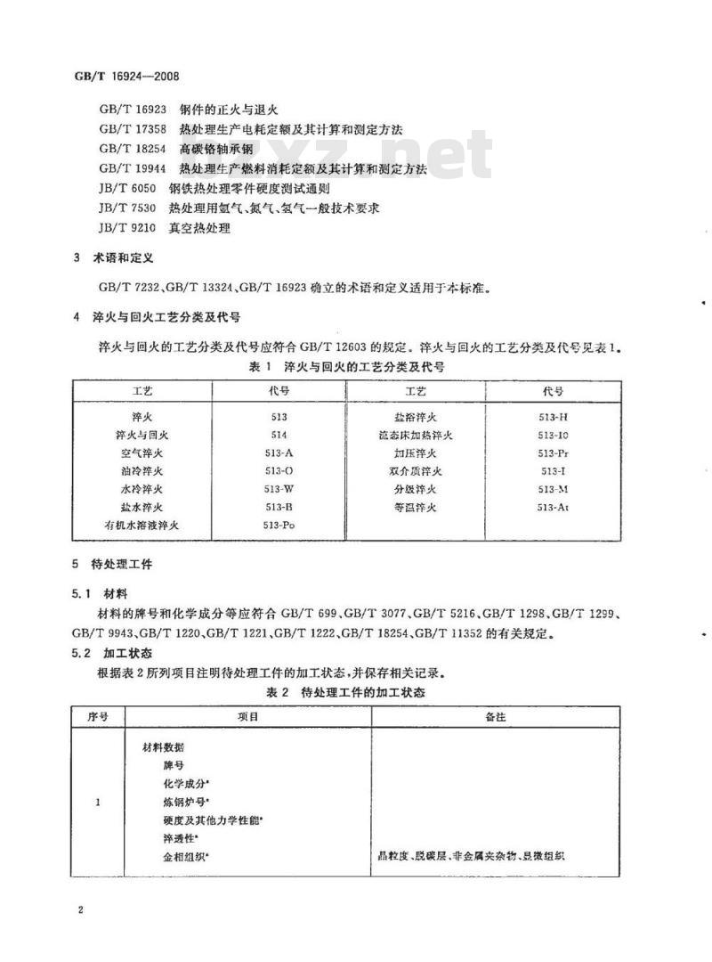 GB/T 16924-2008 钢件的淬火与回火