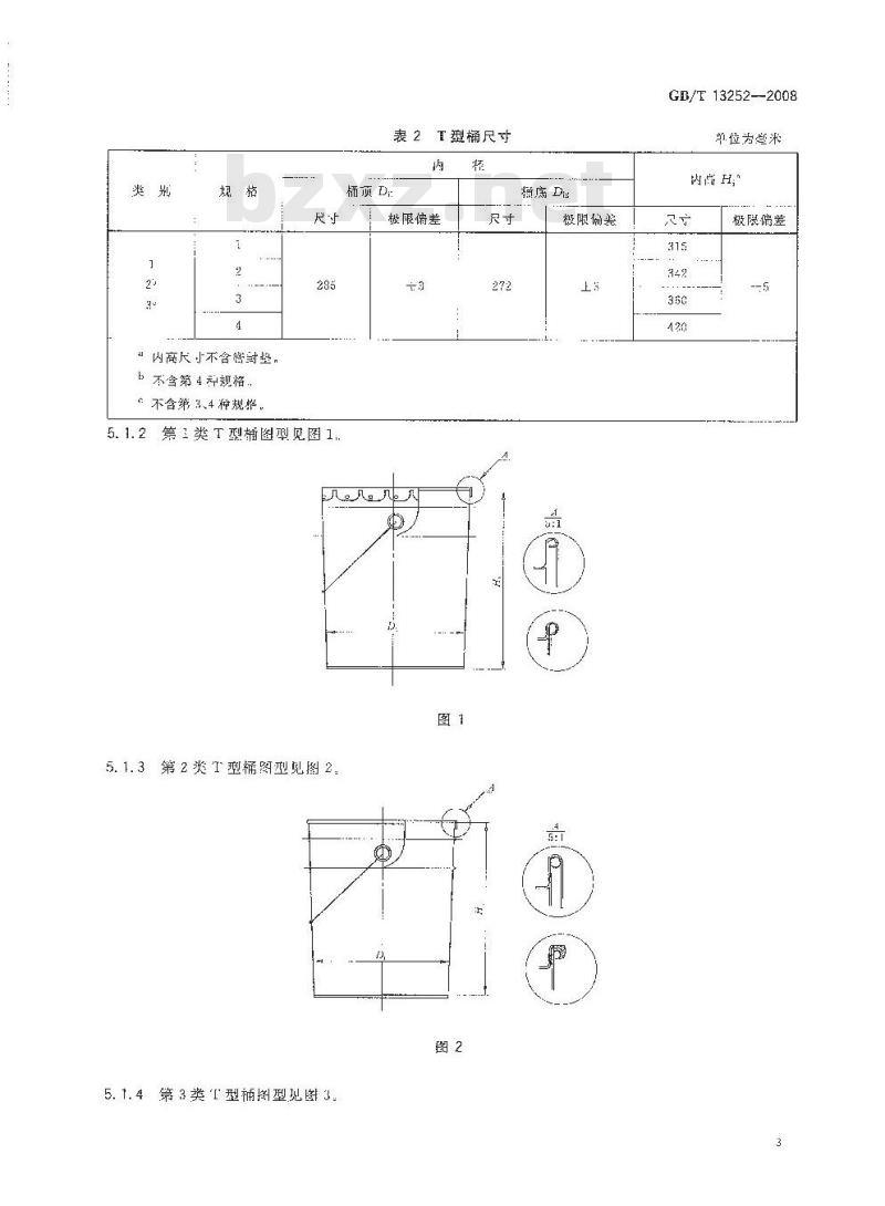 GB/T 13252-2008 包装容器 钢提桶