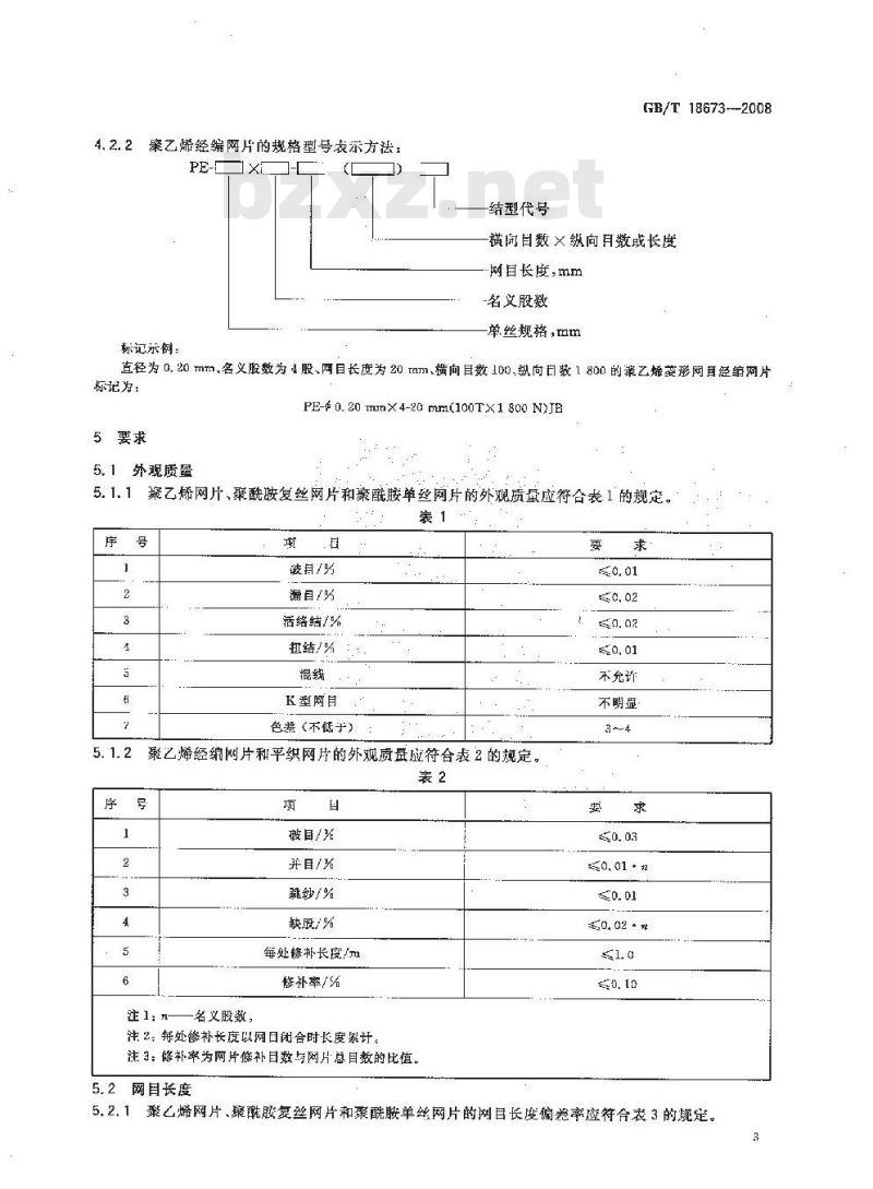 GB/T 18673-2008 渔用机织网片
