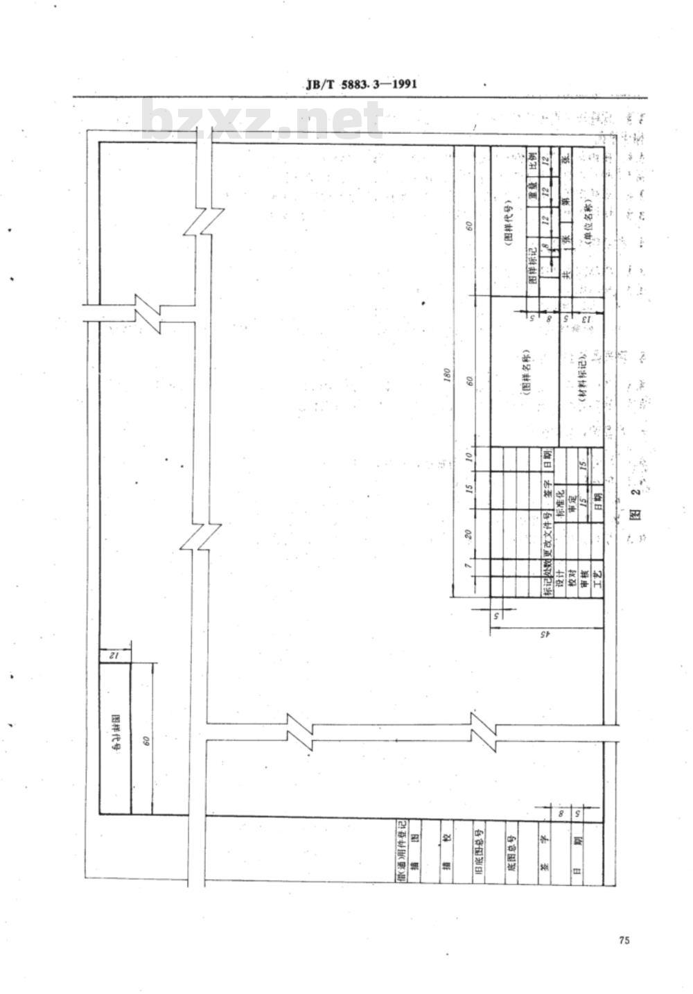 JB/T 5883.3-1991 电控设备图样及技术文件 格式
