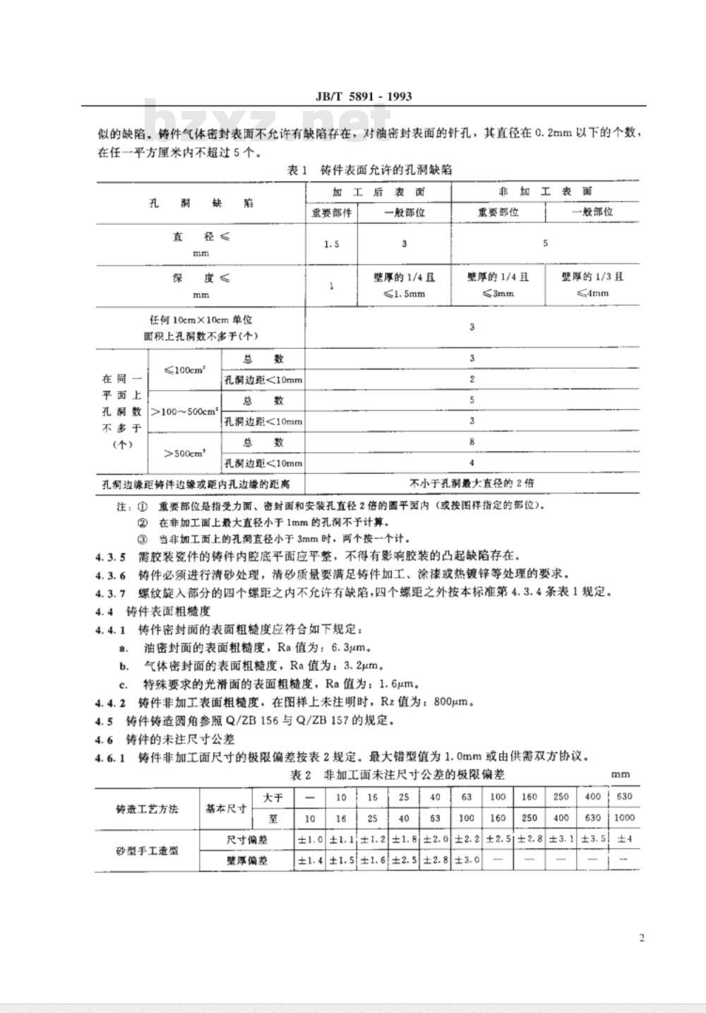 JB/T 5891-1993 绝缘子用黑色金属铸件 技术条件