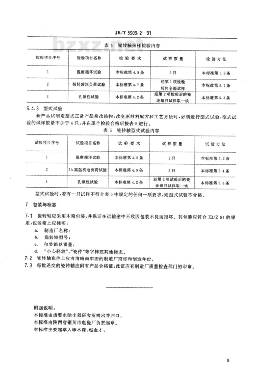 JB/T 5909.2-1991 电除尘器用瓷绝缘子棒形瓷转轴