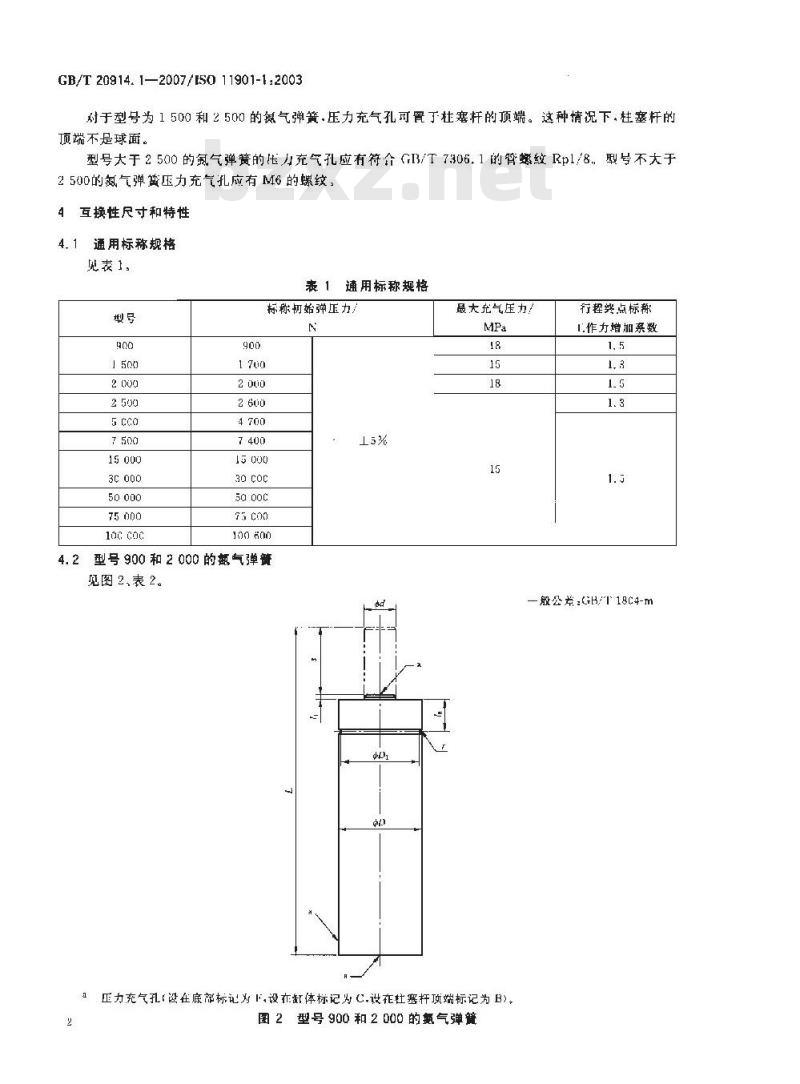 GB/T 20914.1-2007 冲模 氮气弹簧 第1部分：通用规格