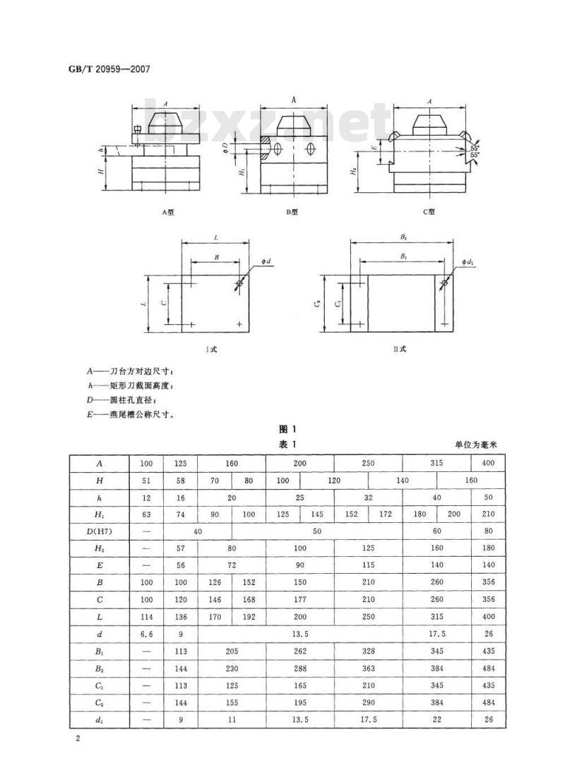 GB/T 20959-2007 数控立式转塔刀架