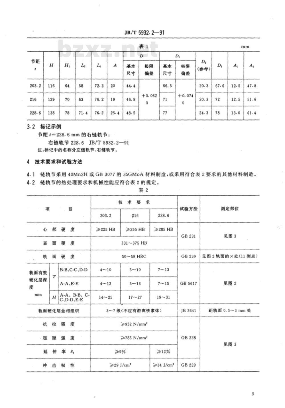 JB/T 5932.2-1991 履带式推土机 密封式履带链轨节
