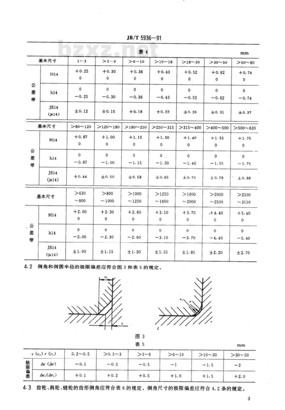 JB/T 5936-1991 工程机械 机械加工件通用技术条件