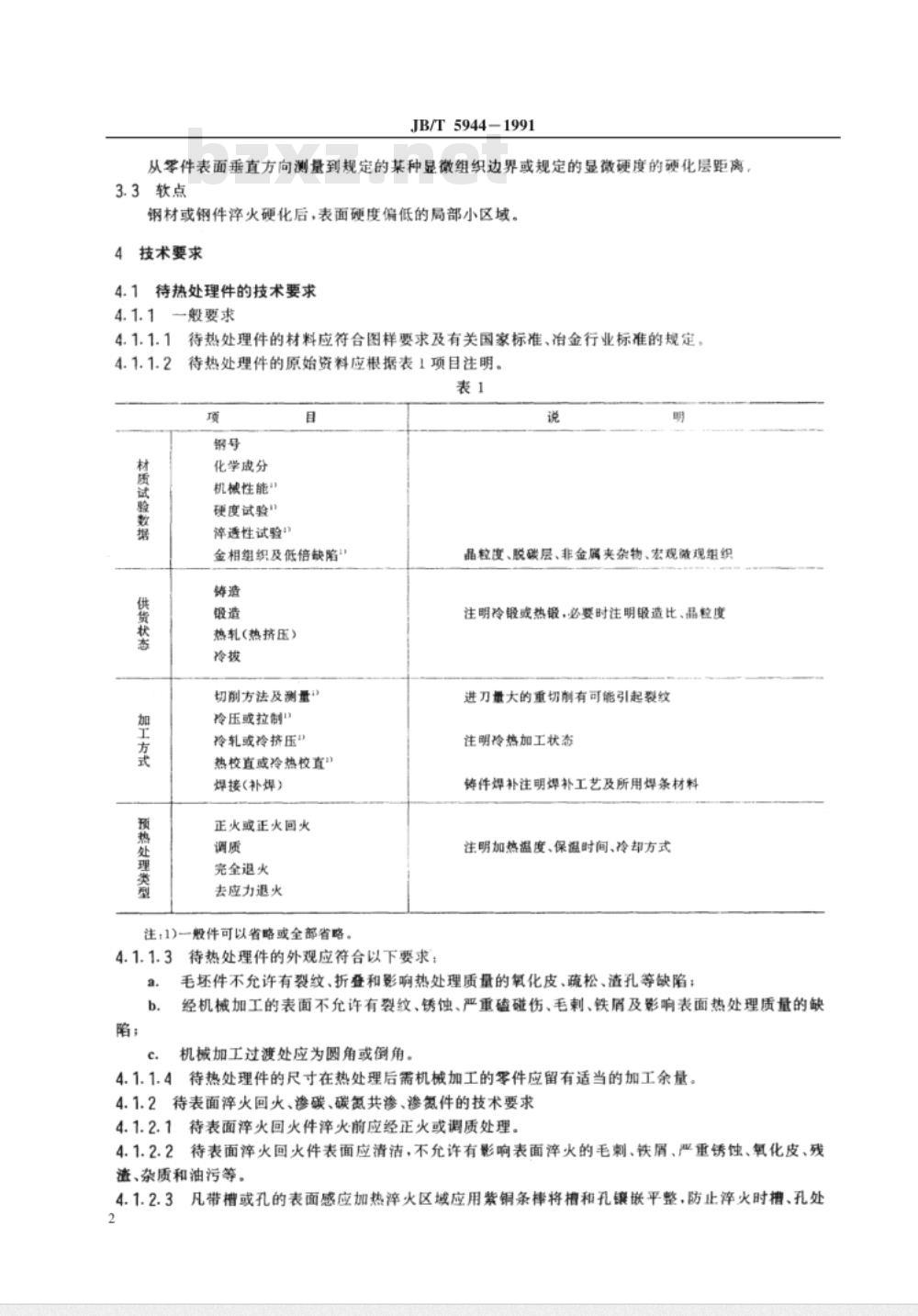 JB/T 5944-1991 工程机械 热处理件通用技术条件