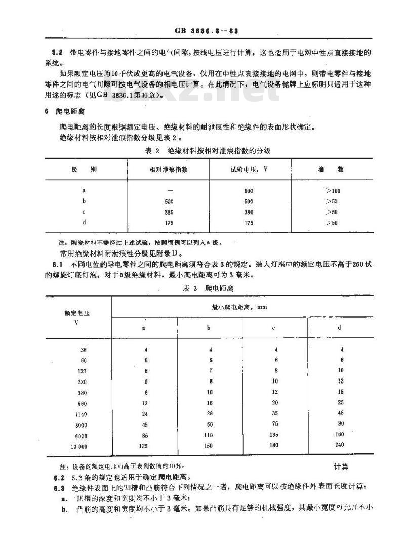 GB 3836.3-1983 爆炸性环境用防爆电气设备 增安型电气设备e