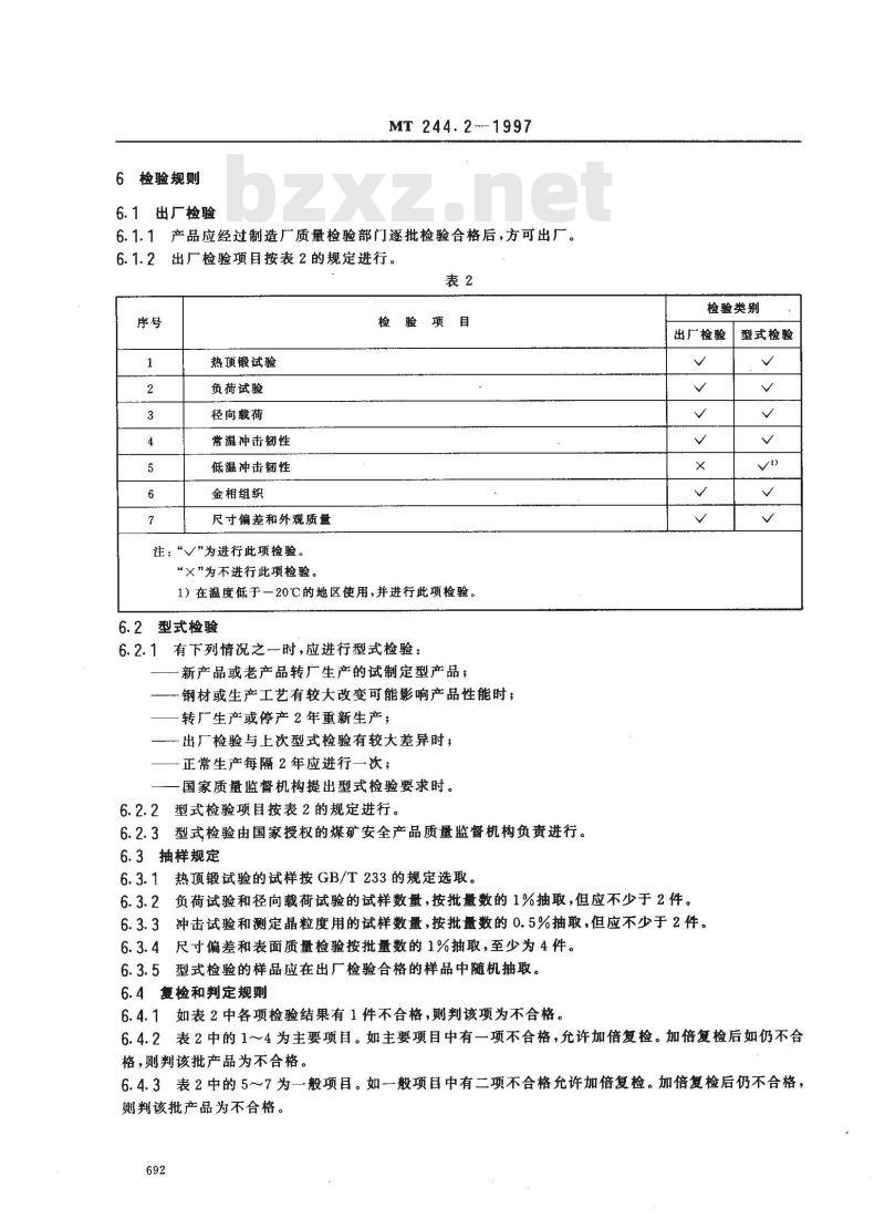 MT 244.2-1997 煤矿窄轨车辆连接件 连接插销
