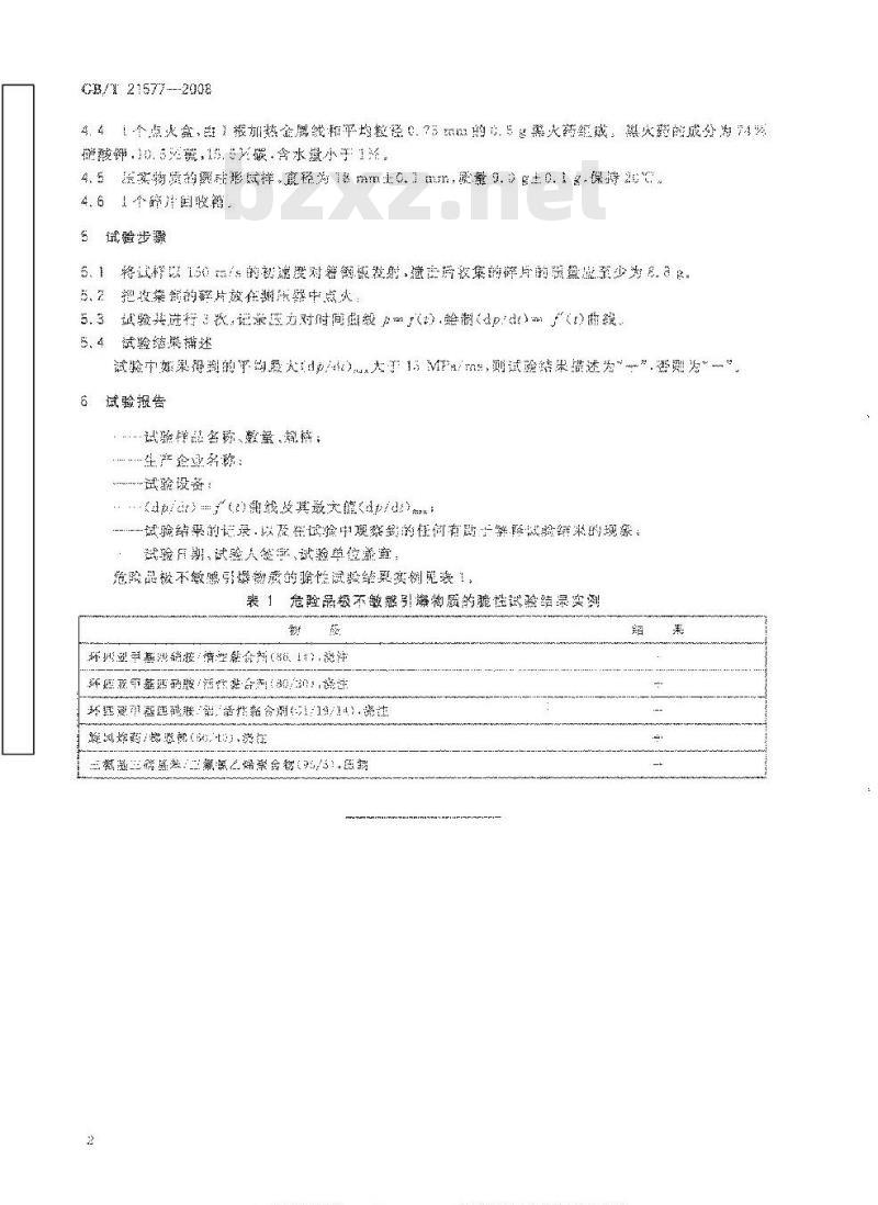 GB/T 21577-2008 危险品 极不敏感引爆物质的脆性试验方法