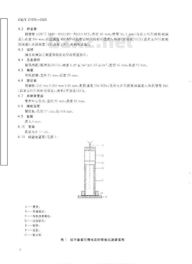 GB/T 21576-2008 危险品 极不敏感引爆物质的隔板试验方法
