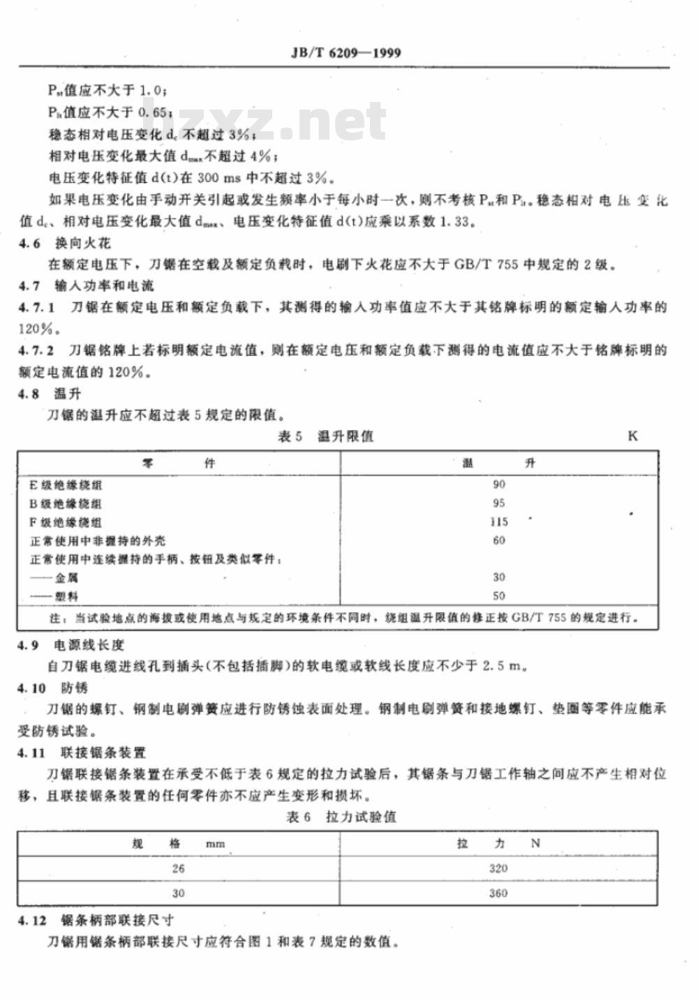 JB/T 6209-1999 电动刀锯
