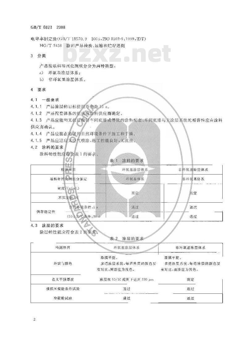 GB/T 6823-2008 船舶压载舱漆