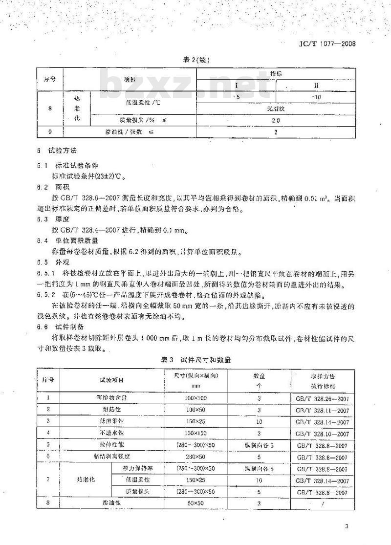 JC/T 1077-2008 胶粉改性沥青玻纤毡与聚乙烯膜增强防水卷材