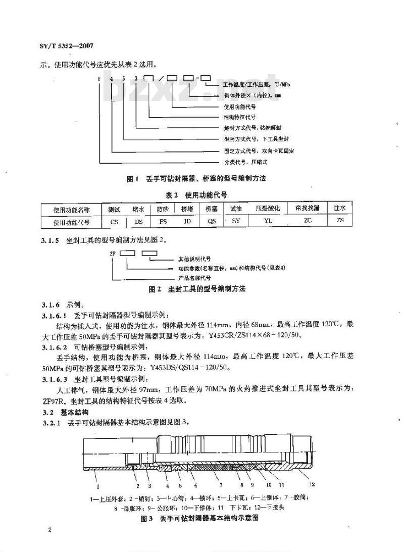 SY/T 5352-2007 丢手可钻封隔器、桥塞及坐封工具