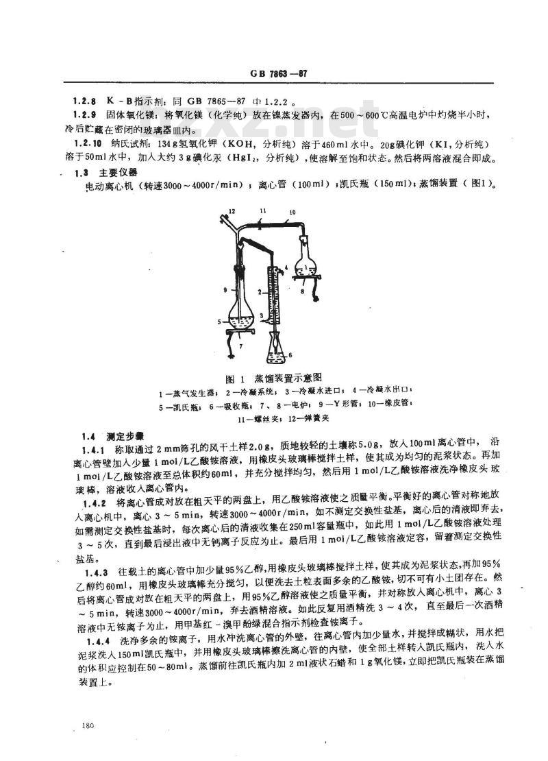 GB 7863-1987 森林土壤阳离子交换量的测定