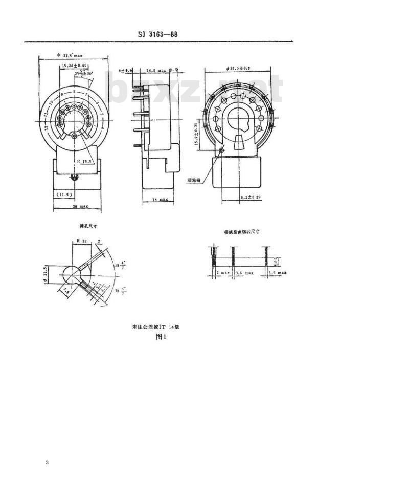 SJ 3163-1988 ＧＺＳ１０－３－１型彩色显像管插座