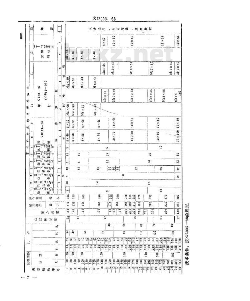 SJ 3093-1988 冷冲模 倒装复合薄凹模典型结构
