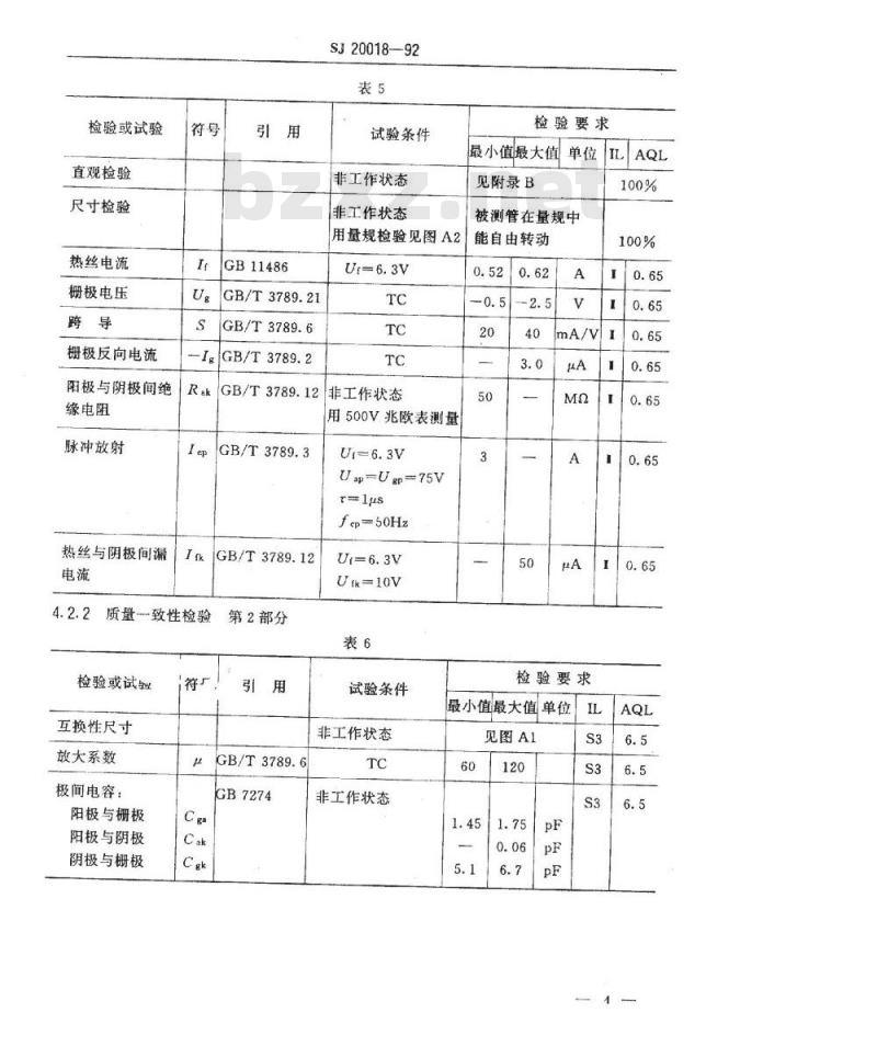 SJ 20018-1992 电子管 ＦＭ２４型盘封管详细规范