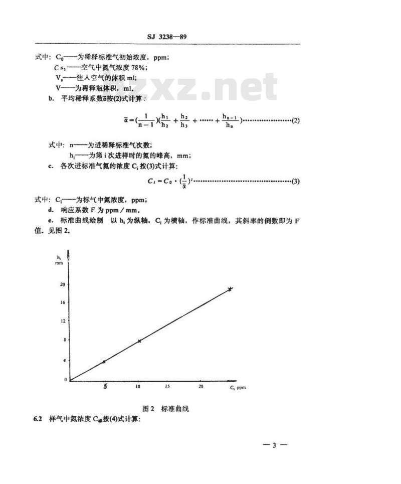 SJ 3238-1989 电子级氩中痕量氮的测定方法 氩离子化气相色谱法