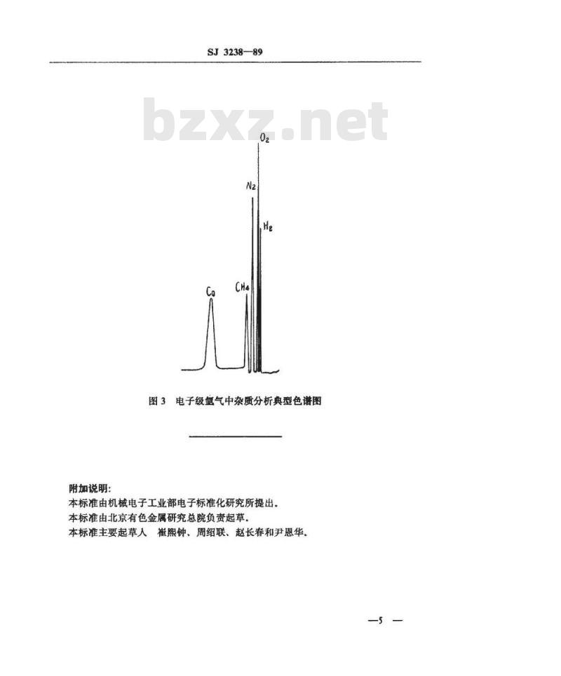 SJ 3238-1989 电子级氩中痕量氮的测定方法 氩离子化气相色谱法