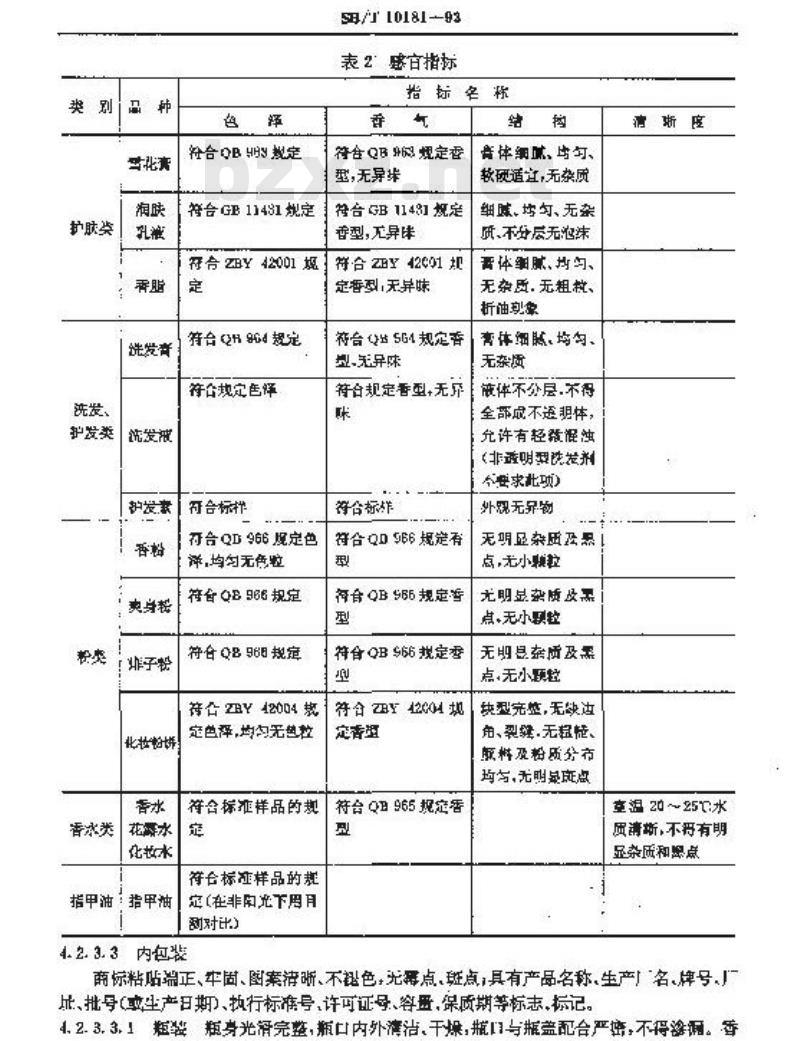 SB/T 10181-1993 化妆品商品储藏技术