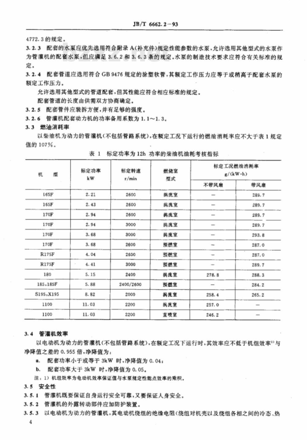 JB/T 6662.2-1993 轻小型管道输水灌溉机组 技术条件