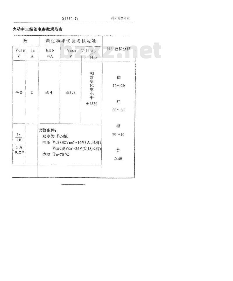 SJ 772-1974 3DD61型NPN硅合金扩散低频大功率三极管