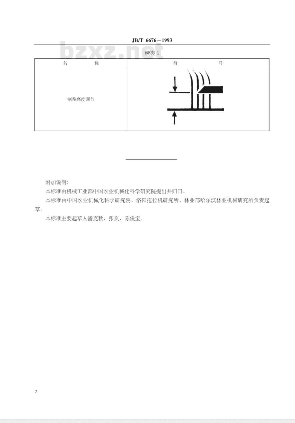 JB/T 6676-1993 农林拖拉机和机械、草坪和园艺机械 驾驶员操纵符号及其他符号 草坪和园艺机械用符号