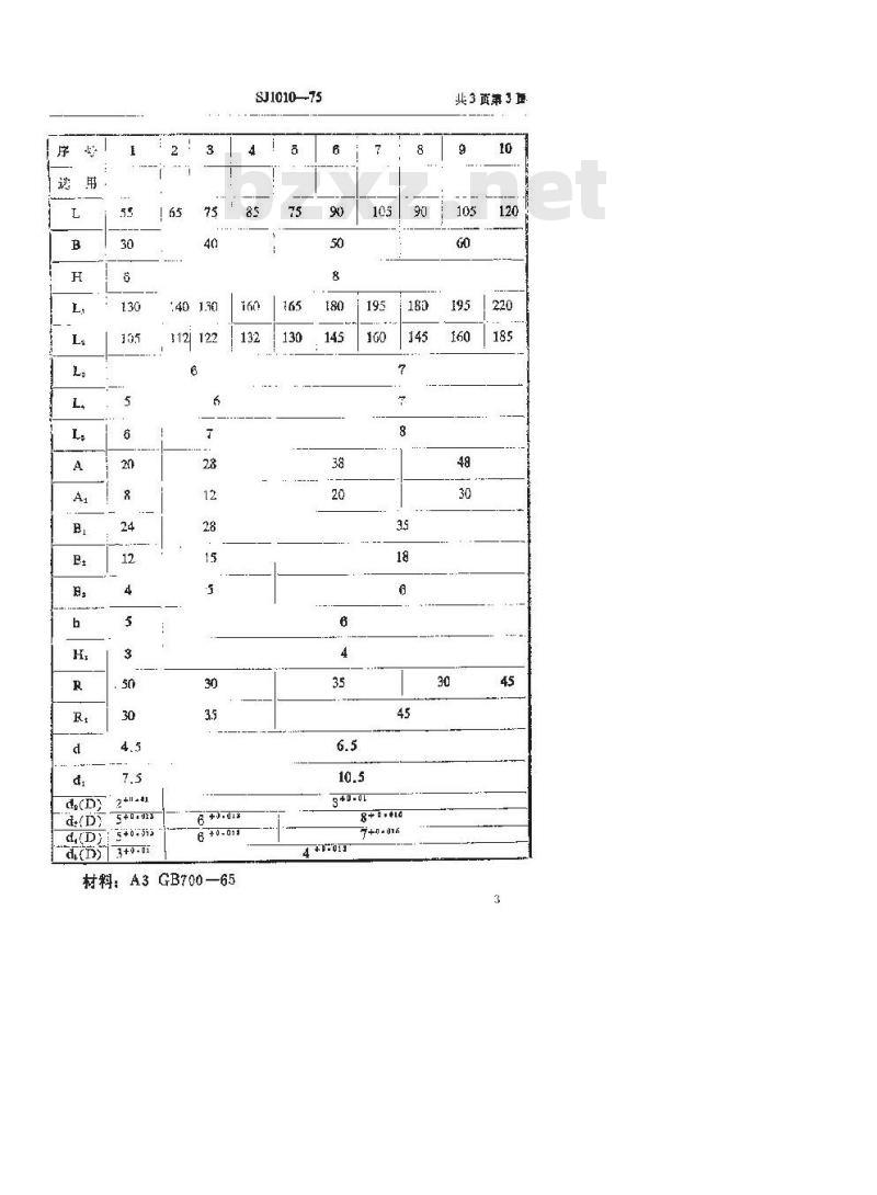 SJ 1010-1975 手柄翻开式钻模 钻模板
