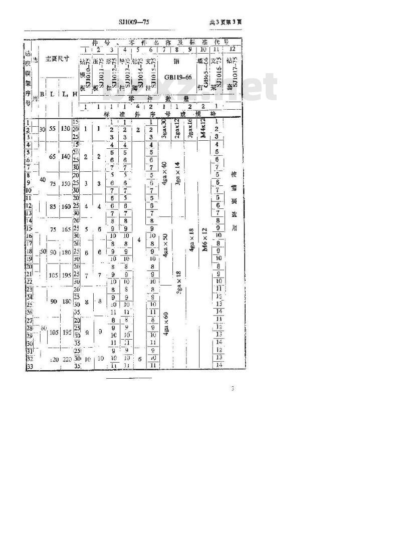 SJ 1009-1975 手柄翻开式钻模 模架