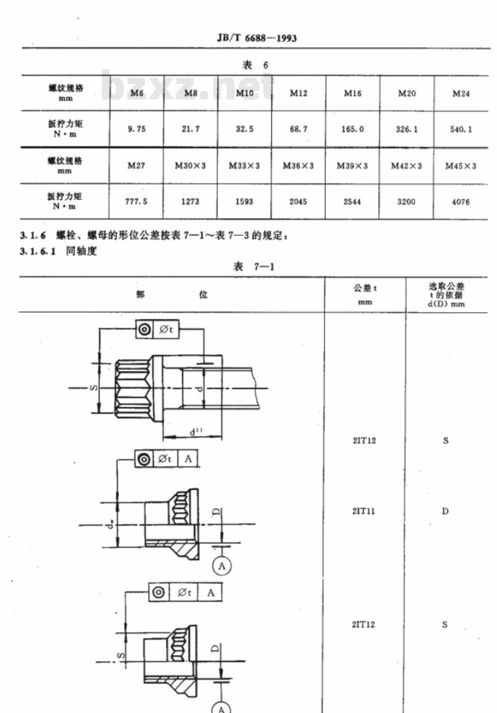 JB/T 6688-1993 12角头法兰面螺栓和12角法兰面螺母 技术条件