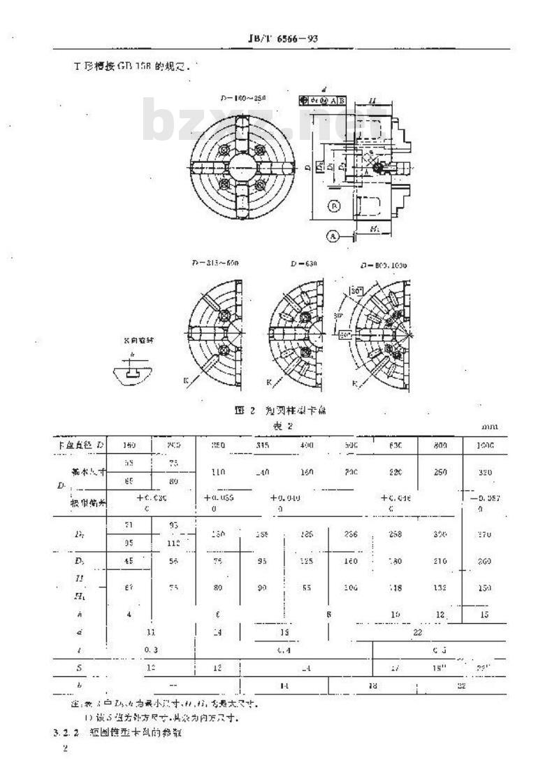 JB/T 6566-1993 四爪单动卡盘