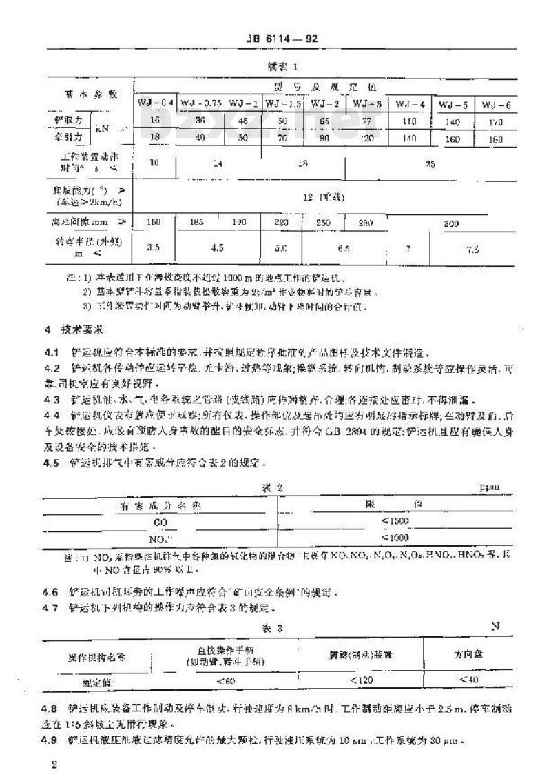 JB/T 6114-1992 地下内燃铲运机