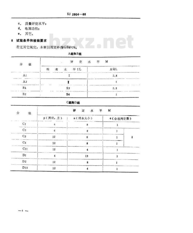 SJ 2904-1988 电子器件详细规范 厚膜混合集成电路ＣＨＭ６２３２、ＣＨＭ６２３６帧输出电路