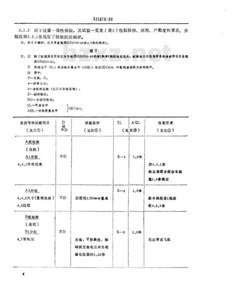 SJ 2675-1986 电子器件详细规范 低功率非线绕固定电阻器ＲＪ１７型金属膜固定电阻器 评定水平Ｅ