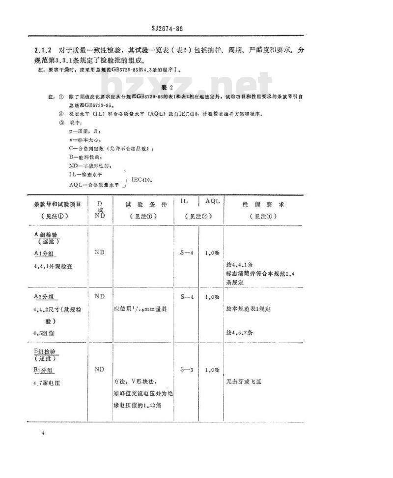 SJ 2674-1986 电子器件详细规范 低功率非线绕固定电阻器ＲＪ１６型金属膜固定电阻器 评定水平Ｅ