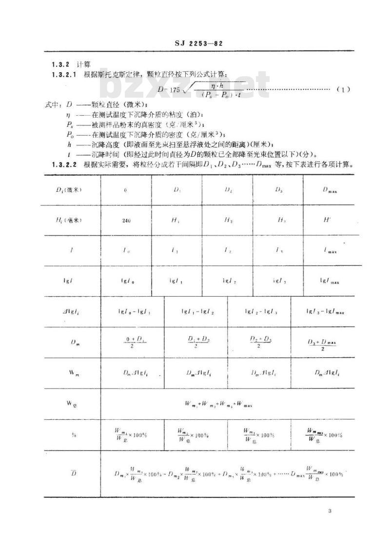 SJ 2253-1982 阴极碳酸盐颗粒度的测定方法