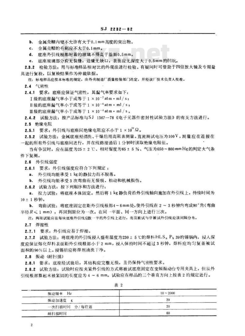 SJ 2232-1982 厚膜、薄膜集成电路金属外壳技术条件