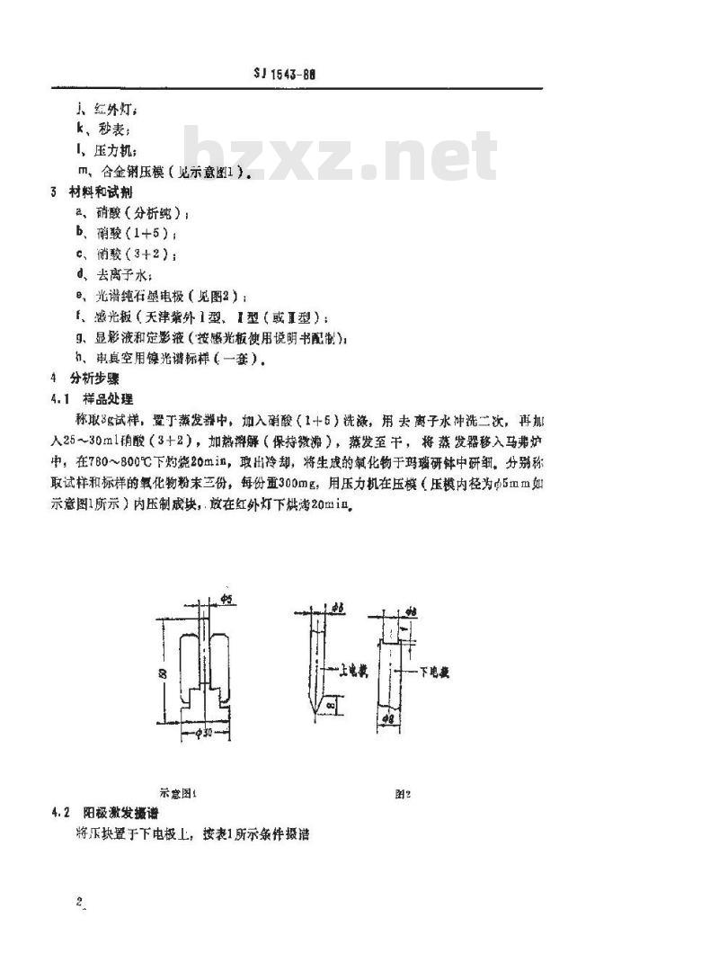 SJ 1543-1988 电真空器件用镍及镍合金光谱分析方法
